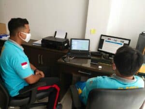 Tim Kehumasan BNN Kota Pontianak mengikuti virtual meeting pelaksanan kegiatan Kehumasan Biro Humas dan Protokol Settama BNN RI.