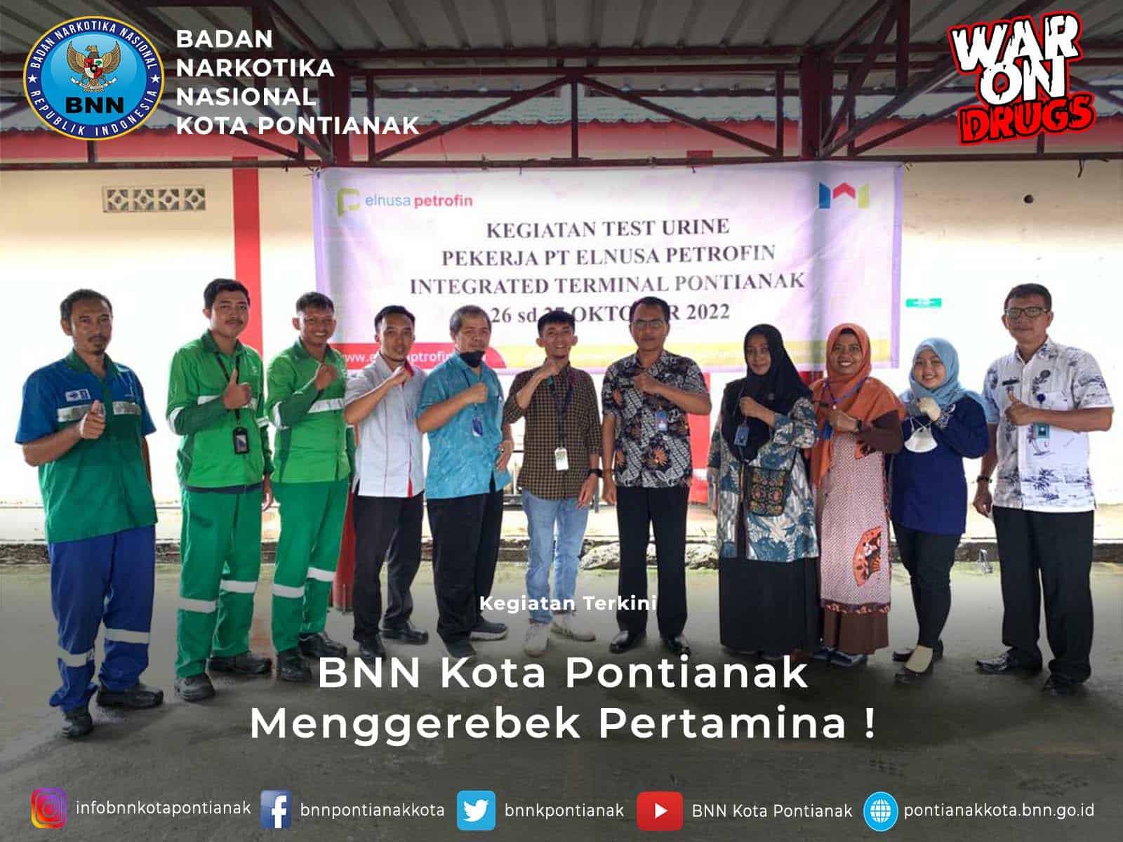 BNN Kota Pontianak Menggerebek Pertamina ! BNN Kota Pontianak Menggerebek Pertamina !